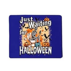 Just Waiting For Halloween Funny Skeleton Halloween Costume Cute Gift Mousepad