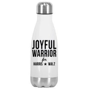 Joyful Warrior For Kamala Harris Tim Walz 2024 Stainless Steel Insulated Water Bottle