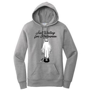 Just Waiting For Halloween Spooky Ghost Summer Halloween Women's Pullover Hoodie