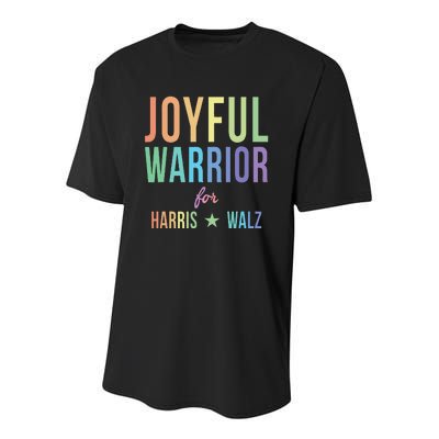 Joyful Warrior For Kamala Harris Tim Walz 2024 Youth Performance Sprint T-Shirt