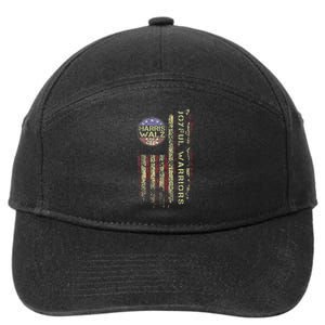 Joyful Warrior For Kamala Harris Tim Walz 2024 7-Panel Snapback Hat