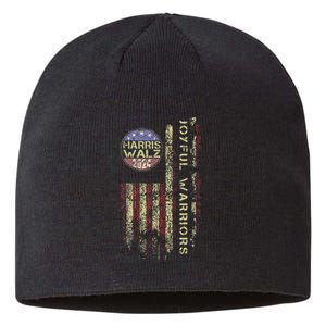 Joyful Warrior For Kamala Harris Tim Walz 2024 Sustainable Beanie