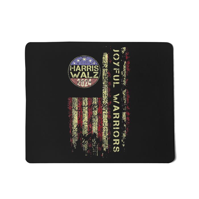 Joyful Warrior For Kamala Harris Tim Walz 2024 Mousepad