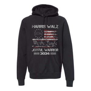 Joyful Warrior For Kamala Harris Tim Walz 2024 Premium Hoodie