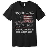 Joyful Warrior For Kamala Harris Tim Walz 2024 Premium T-Shirt