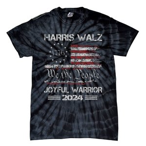 Joyful Warrior For Kamala Harris Tim Walz 2024 Tie-Dye T-Shirt