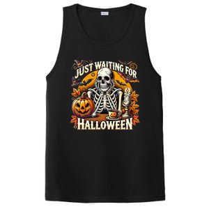 Just Waiting For Halloween Skeleton Coffee Spooky Season Gift PosiCharge Competitor Tank