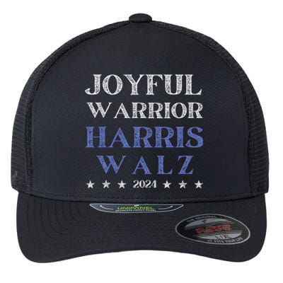 Joyful Warrior For Kamala Harris Tim Walz Waltz 2024 Flexfit Unipanel Trucker Cap