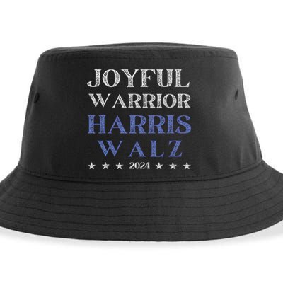 Joyful Warrior For Kamala Harris Tim Walz Waltz 2024 Sustainable Bucket Hat