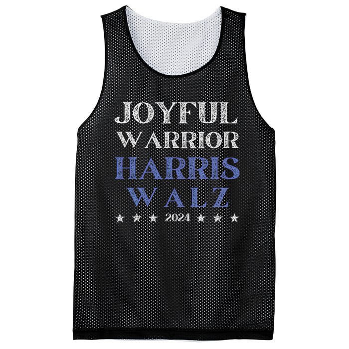 Joyful Warrior For Kamala Harris Tim Walz Waltz 2024 Mesh Reversible Basketball Jersey Tank