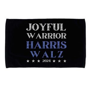 Joyful Warrior For Kamala Harris Tim Walz Waltz 2024 Microfiber Hand Towel