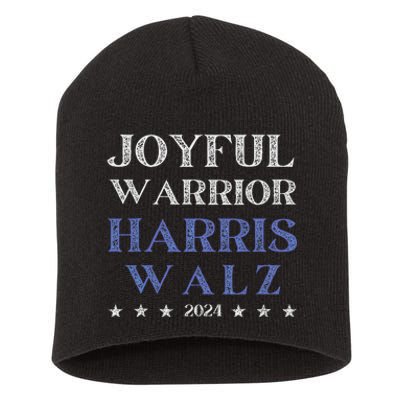 Joyful Warrior For Kamala Harris Tim Walz Waltz 2024 Short Acrylic Beanie