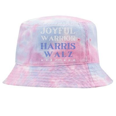 Joyful Warrior For Kamala Harris Tim Walz Waltz 2024 Tie-Dyed Bucket Hat