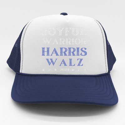 Joyful Warrior For Kamala Harris Tim Walz Waltz 2024 Trucker Hat