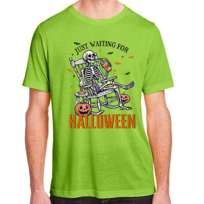 Just Waiting For Halloween Skeleton Halloween Party Matching Gift Adult ChromaSoft Performance T-Shirt