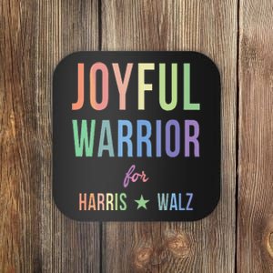 Joyful Warrior For Kamala Harris Tim Walz 2024 Coaster