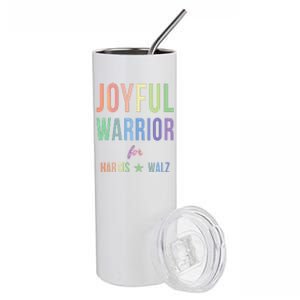 Joyful Warrior For Kamala Harris Tim Walz 2024 Stainless Steel Tumbler