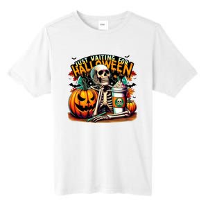 Just Waiting For Halloween Coffee Funny Skeleton Halloween Tall Fusion ChromaSoft Performance T-Shirt