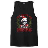 Just Waiting For Christmas Funny Santa Skeleton Xmas PosiCharge Competitor Tank