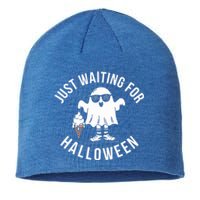 Just Waiting For Halloween Gift Sustainable Beanie