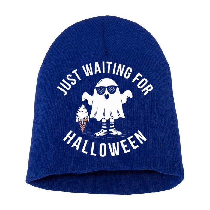 Just Waiting For Halloween Gift Short Acrylic Beanie