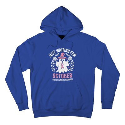 Just Waiting For October Breast Cancer Awareness Halloween Gift Hoodie