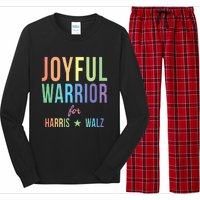 Joyful Warrior For Kamala Harris Tim Walz 2024 Long Sleeve Pajama Set