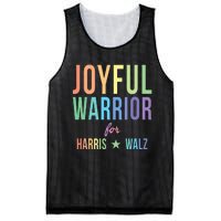 Joyful Warrior For Kamala Harris Tim Walz 2024 Mesh Reversible Basketball Jersey Tank