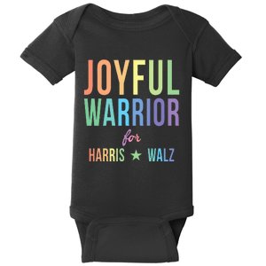 Joyful Warrior For Kamala Harris Tim Walz 2024 Baby Bodysuit