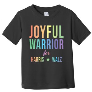 Joyful Warrior For Kamala Harris Tim Walz 2024 Toddler T-Shirt