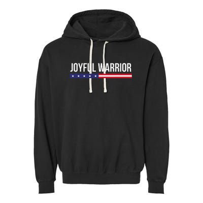 Joyful Warrior Funny Retro Inspired Quote Saying Gifts Garment-Dyed Fleece Hoodie