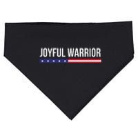 Joyful Warrior Funny Retro Inspired Quote Saying Gifts USA-Made Doggie Bandana