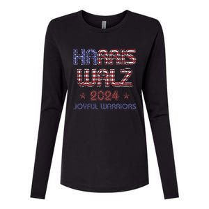 Joyful Warrior For Kamala Harris Tim Walz 2024 Womens Cotton Relaxed Long Sleeve T-Shirt