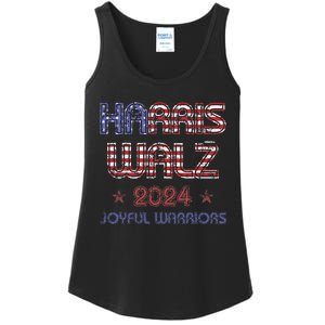 Joyful Warrior For Kamala Harris Tim Walz 2024 Ladies Essential Tank