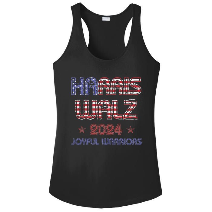 Joyful Warrior For Kamala Harris Tim Walz 2024 Ladies PosiCharge Competitor Racerback Tank