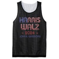 Joyful Warrior For Kamala Harris Tim Walz 2024 Mesh Reversible Basketball Jersey Tank