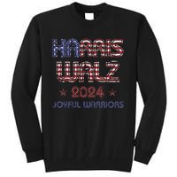 Joyful Warrior For Kamala Harris Tim Walz 2024 Tall Sweatshirt