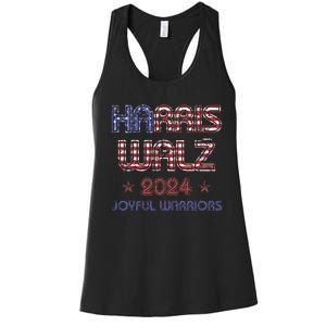 Joyful Warrior For Kamala Harris Tim Walz 2024 Women's Racerback Tank