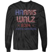 Joyful Warrior For Kamala Harris Tim Walz 2024 Tie-Dye Long Sleeve Shirt