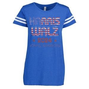 Joyful Warrior For Kamala Harris Tim Walz 2024 Enza Ladies Jersey Football T-Shirt