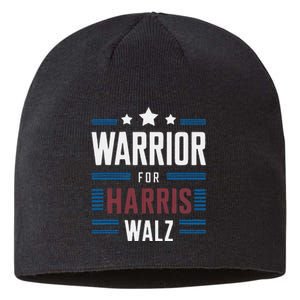 Joyful Warrior For Kamala Harris Tim Walz 2024 Sustainable Beanie