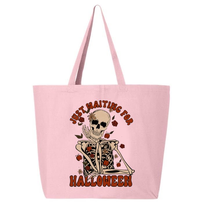 Just Waiting For Halloween Skeleton Fall Spooky 25L Jumbo Tote