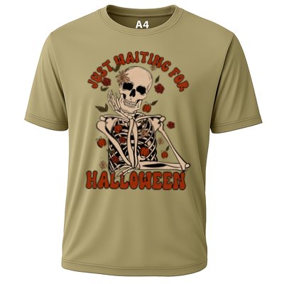Just Waiting For Halloween Skeleton Fall Spooky Performance Shirt