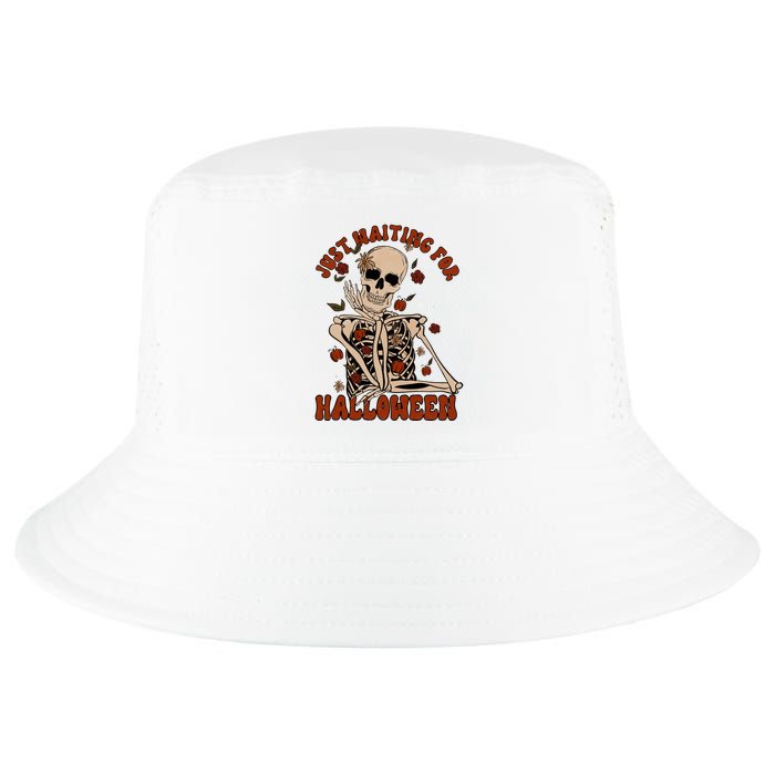 Just Waiting For Halloween Skeleton Fall Spooky Cool Comfort Performance Bucket Hat
