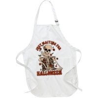 Just Waiting For Halloween Skeleton Fall Spooky Apron