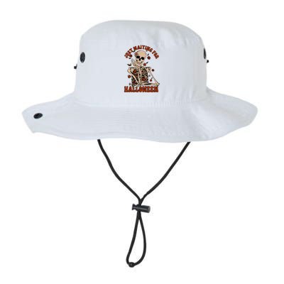 Just Waiting For Halloween Skeleton Fall Spooky Bucket Hat
