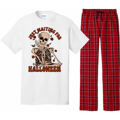 Just Waiting For Halloween Skeleton Fall Spooky Pajama Set