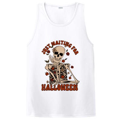 Just Waiting For Halloween Skeleton Fall Spooky PosiCharge Competitor Tank