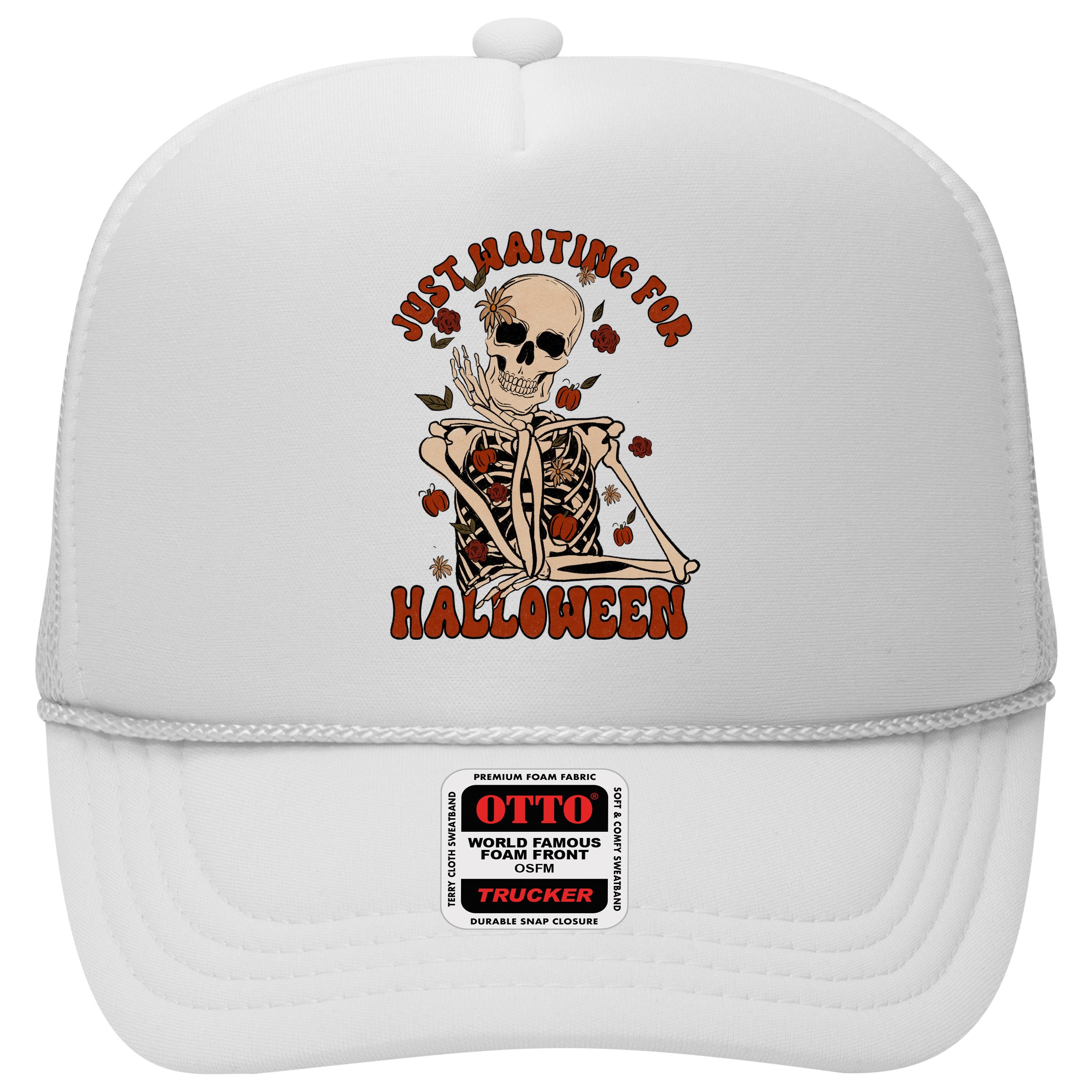 Just Waiting For Halloween Skeleton Fall Spooky Hat