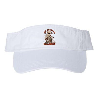 Just Waiting For Halloween Skeleton Fall Spooky Visor